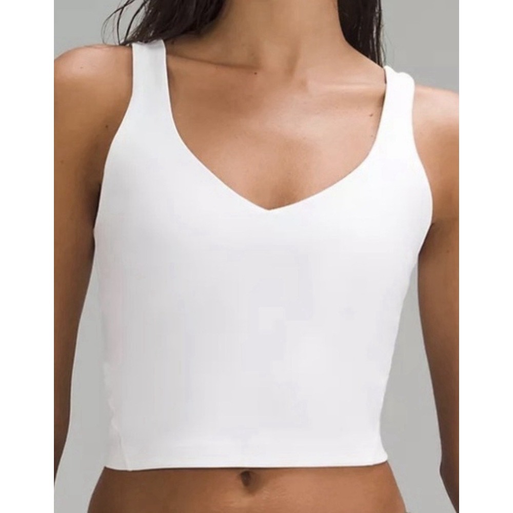 Lululemon Athletica Align Tank Top Cropped - White, Size 0